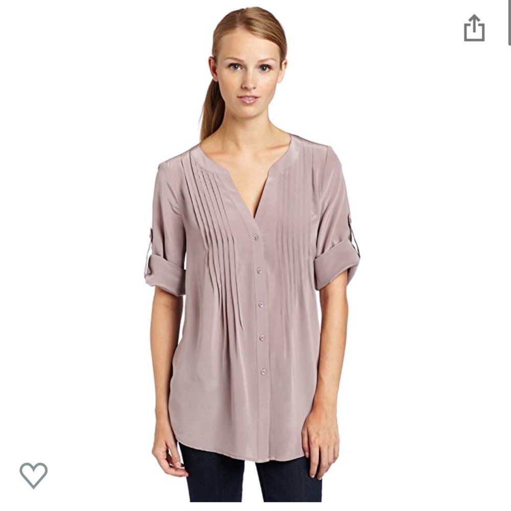 BCBGMaxAzria Pleated Tunic Top